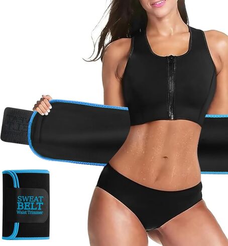 Waist Trainer for Women Lower Belly Fat, Waist Sweat Band for Women, Belly Band Sweat Belt, Stomach Wrap, Body Shaper in Kuwait