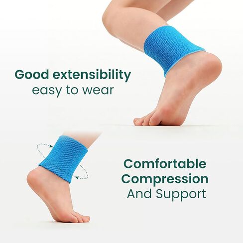 Welnove Ankle Gel Sleeves, Aloe Vera Infused Skate Socks for Figure Skating Riding Ski, Ankle Protection Foot Support Socks in Saudi Arabia