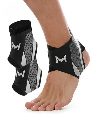 دعامة كاحل خفيفة الوزن، دعم ضغط للوقاية من التواء، مسامي ومثالي لكرة السلة وكرة القدم واللياقة البدنية، رياضات مثبتة بأربطة، حماية للقدم قابلة للتعديل للرجال والنساء (رمادي) in Kuwait