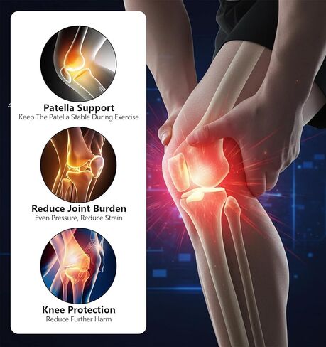 6Pcs Patellar Tendon Support Strap, Silicone Patella Band Stabilizer Elastic Knee Brace Ring for Men & Women, Ideal for Running Basketball Soccer Hiking Volleyball, Black & White in Saudi Arabia