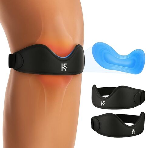 Patellar Tendon Support Strap (Upgrade 2-pack) - Adjustable Knee Strap - Patella Band For Running, Basketball, Fitness & Hiking | Relieves Pain, Tendonitis And Meniscus Pressure in Kuwait