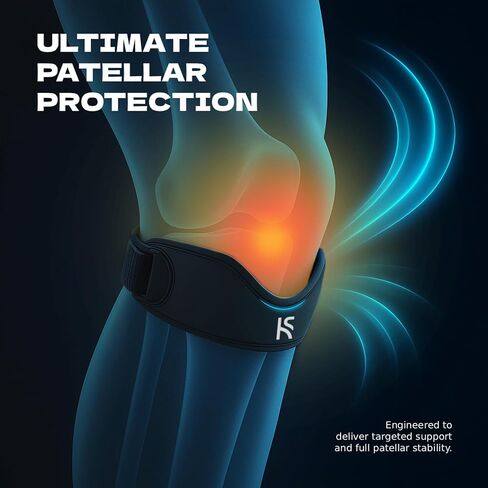 Patellar Tendon Support Strap (Upgrade 2-pack) - Adjustable Knee Strap - Patella Band For Running, Basketball, Fitness & Hiking | Relieves Pain, Tendonitis And Meniscus Pressure in Kuwait