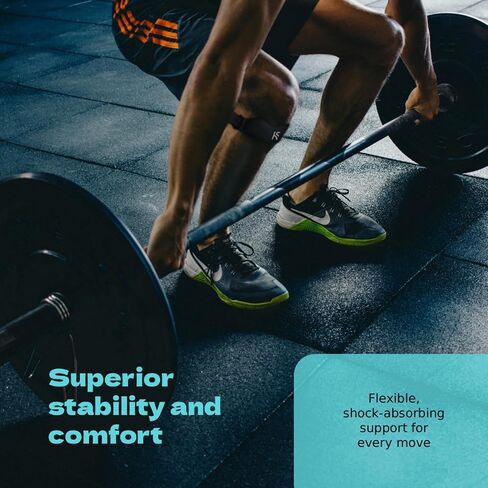 Patellar Tendon Support Strap (Upgrade 2-pack) - Adjustable Knee Strap - Patella Band For Running, Basketball, Fitness & Hiking | Relieves Pain, Tendonitis And Meniscus Pressure in Kuwait