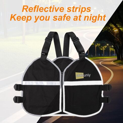 Cooling Vest for Men & Women with 8 Reusable Ice Packs, Lightweight Adjustable Breathable Design with Reflective Strips for Hot Weather, Outdoor Work, Running, Gardening in Saudi Arabia