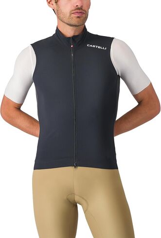 CASTELLI Men’s Espresso 2 Vest, Lightweight Windproof Cycling Vest, Breathable Back, Packable Protection for Cool Weather in Saudi Arabia