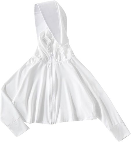 Sun Shirts for Girls Zip Up UPF 50+ Sun Protection Hoodie Jackets Quick Dry Cooling SPF UV Shirt Going Out Clothes in Saudi Arabia