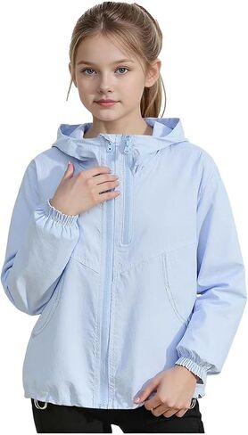 Sun Shirts for Girls Lightweight SPF UV Shirt UPF 50+ Sun Protection Hoodie Jackets Summer Going Out Clothes in Saudi Arabia