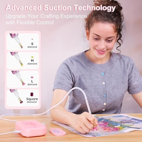 Electric Diamond Painting Pen - Vacuum Diamond Painting Pen with Storage Tray, E Painter for Diamond Painting, Diamond Art Tools & Accessories, No Wax Needed in Kuwait