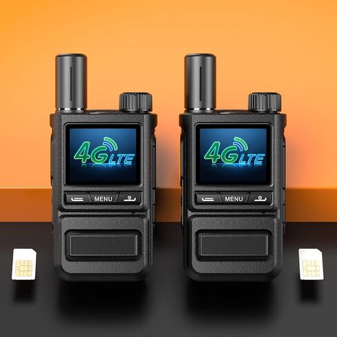 Global Walkie Talkies with SIM Cards 2-Pack - Unlimited Range Two-Way with 5000mAh Rechargeable Battery - PoC Two Way for Security, Outdoor Adventures & Travel Teams. in Kuwait
