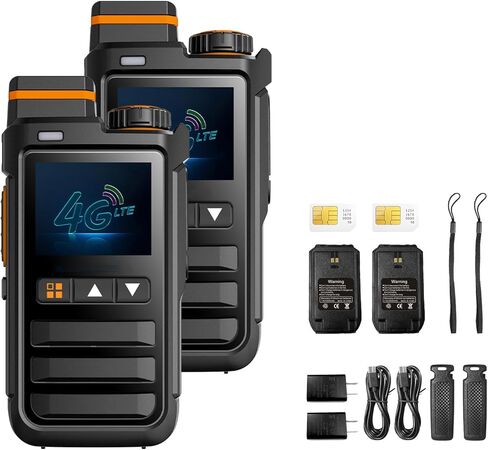Global Walkie Talkies with SIM Cards 2-Pack - Unlimited Range Two-Way with 5000mAh Rechargeable Battery - PoC Two Way for Security, Outdoor Adventures & Travel Teams. in Kuwait