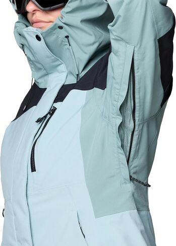 سترة نسائية من Mountain Hardwear Powder Maven، مقاس Ice Shadow، Blue Sage، أسود، مقاس XL in Saudi Arabia