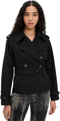 Good American Women's Cropped Trench Jacket in Saudi Arabia