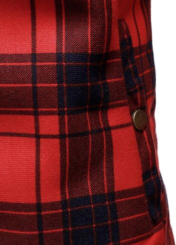 HOOD CREW Mens Long Sleeve Sherpa Lined Shirt Jacket Flannel Plaid Fleece Coats with Pockets in Saudi Arabia