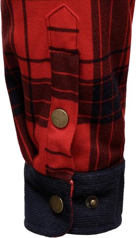 HOOD CREW Mens Long Sleeve Sherpa Lined Shirt Jacket Flannel Plaid Fleece Coats with Pockets in Saudi Arabia