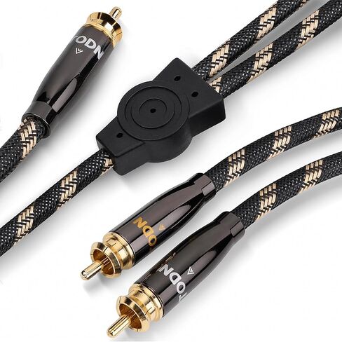 TODN Subwoofer Y Cable for Audiophiles, RCA Y Splitter Cable 1 Male to 2 Male, O-C-C Core, Dual Shielded for Hi-Fi System, Subwoofer, Amplifier, 6.5 ft/2 m in Kuwait