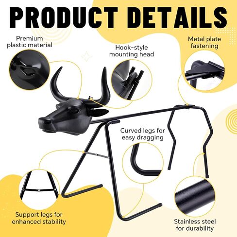 Roping Heading and Heeling Dummy Collapsible Roping Dummy Body with Steer Head for Roper Practice (Collapsible Dummy + Steer Head) in Saudi Arabia