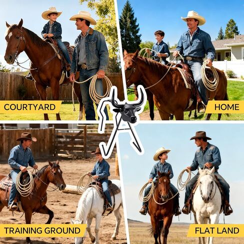 Roping Heading and Heeling Dummy Collapsible Roping Dummy Body with Steer Head for Roper Practice (Collapsible Dummy + Steer Head) in Saudi Arabia