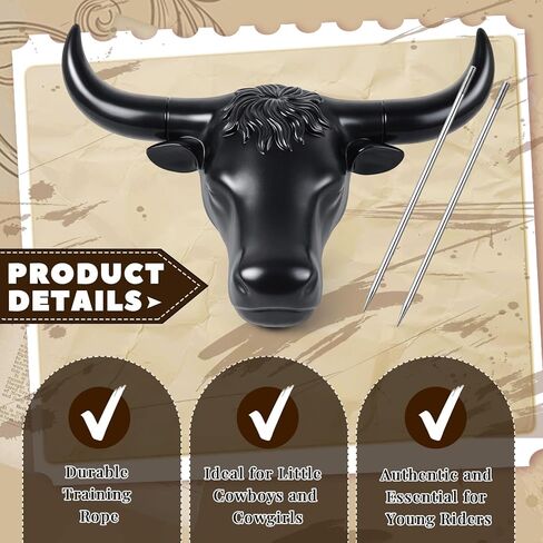 Crowye Full Size Steer Head Roping Dummy with Detachable Horn Large Spread Complete Rodeo Set Cowboy Toy Roping Practice Dummy Steer Head Aluminum Rods for Horse Enthusiasts Junior Roper Practice in Saudi Arabia