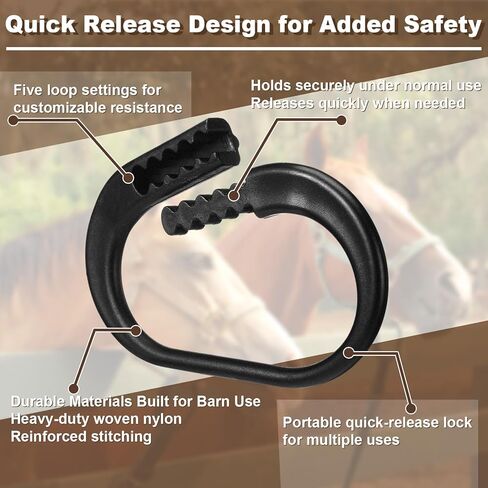 4 Pcs Protective Horse Blocker Tie Multi-Purpose Horse Clip Portable Versatile and Reusable Tie with Quick Release Under Heavy Pressure Design for When Secure is a Concern in Saudi Arabia