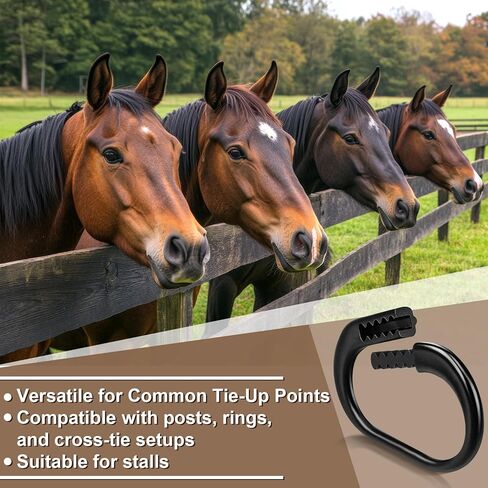 4 Pcs Protective Horse Blocker Tie Multi-Purpose Horse Clip Portable Versatile and Reusable Tie with Quick Release Under Heavy Pressure Design for When Secure is a Concern in Saudi Arabia