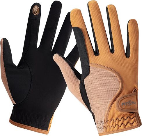 FitsT4 Sports Kids Horse Riding Gloves Girls Boys Equestrian Horseback Riding Gloves Mesh for Youth Children Touchscreen in Saudi Arabia