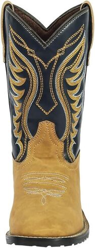 TuffRider Children's Lassen Rounded Toe Western Boot- Tan w/Navy- 11C in Saudi Arabia