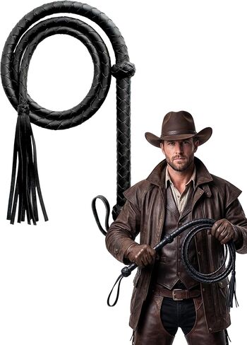 سوط ركوب الخيل من BROSAG لرياضة الفروسية، سوط حصان من الجلد الصناعي للترويض بطول 59 بوصة، إكسسوار طويل لرياضة الخيل، أسود in Kuwait