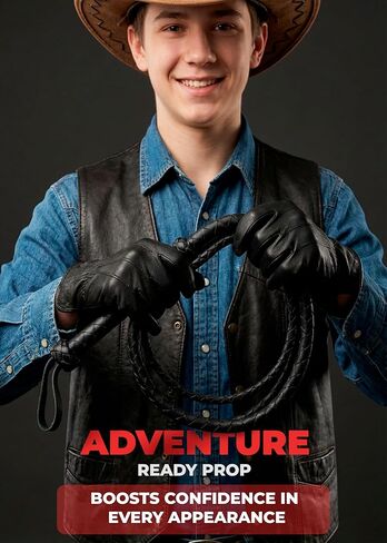 سوط ركوب الخيل من BROSAG لرياضة الفروسية، سوط حصان من الجلد الصناعي للترويض بطول 59 بوصة، إكسسوار طويل لرياضة الخيل، أسود in Kuwait