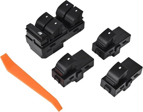Driver Side Power Master Window Switch & 3 Pcs Passenger Window Switches Compatible with 2007-2013 Chevy Silverado Traverse/GMC Sierra 1500 2500HD 3500HD/2010-2013 Yukon/2008-2011 HHR OE 20945129 in Kuwait