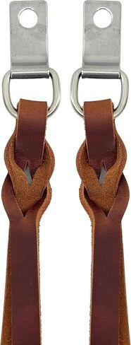 Jeereal Replacement Clip & Strings 2-Pack, 24" x1/2", Durable Latigo Leather with Stainless Steel Clips for Western Saddles in Saudi Arabia
