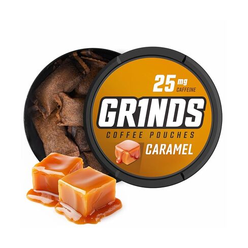 Grinds Coffee Pouches | Tobacco Free, Nicotine Free Healthy Alternative | 6 Cans, 12 Pouches Per Can | 4x Caffeine, 100mg Per Pouch (Red Eye Espresso) in Kuwait