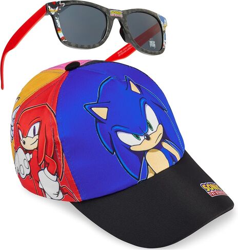 Sonic the Hedgehog | Disney Toy Story Baseball Cap and Sunglasses Set for Boys UV 400 Sun Protection Gifts for Kids in Saudi Arabia