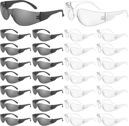 نظارات أمان WFEANG - نظارات شمسية آمنة للرجال والنساء مع ANSI Z87.1، نظارات واقية مقاومة للخدش والصدمات للعمل والبناء والمختبر والرماية (30 حزمة دخان) in Kuwait