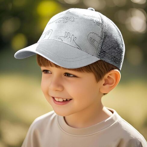 Boy's Girl's Outdoor Baseball Caps Cute Cartoon Graphic Print Lightweight Breathable Mesh Sun Hats Kids Playwear Caps 2-10Y in Saudi Arabia