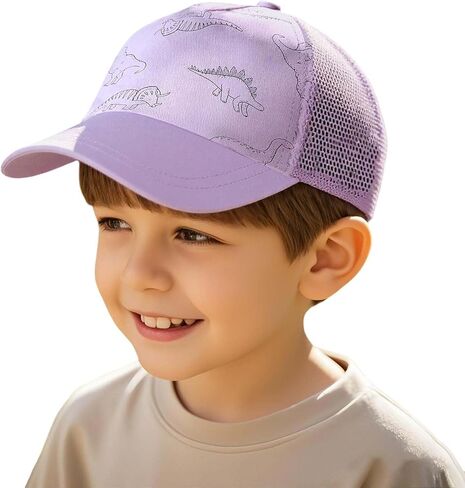 Boy's Girl's Outdoor Baseball Caps Cute Cartoon Graphic Print Lightweight Breathable Mesh Sun Hats Kids Playwear Caps 2-10Y in Saudi Arabia