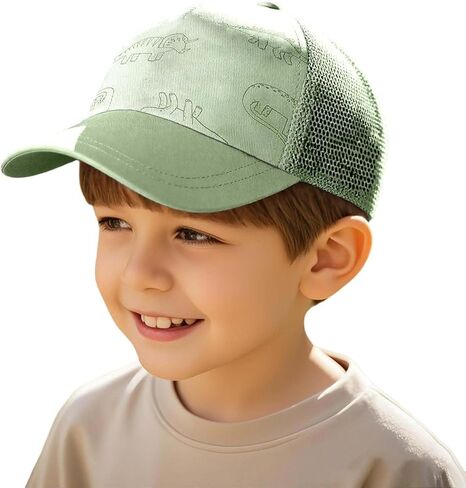 Boy's Girl's Outdoor Baseball Caps Cute Cartoon Graphic Print Lightweight Breathable Mesh Sun Hats Kids Playwear Caps 2-10Y in Saudi Arabia