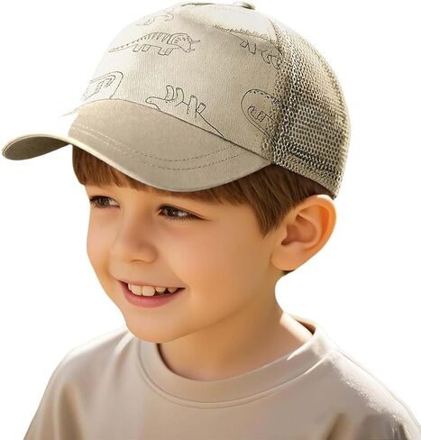 Boy's Girl's Outdoor Baseball Caps Cute Cartoon Graphic Print Lightweight Breathable Mesh Sun Hats Kids Playwear Caps 2-10Y in Saudi Arabia