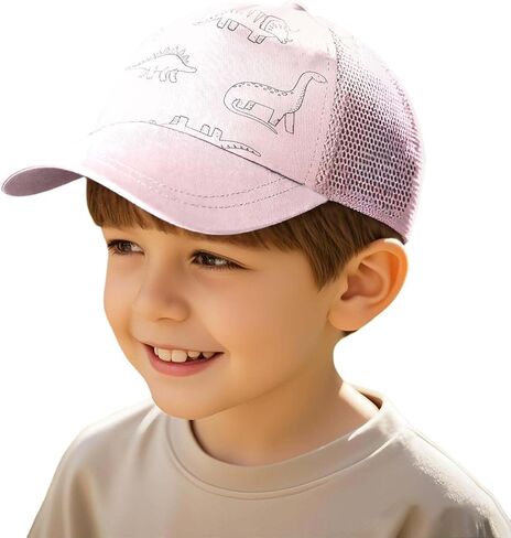 Boy's Girl's Outdoor Baseball Caps Cute Cartoon Graphic Print Lightweight Breathable Mesh Sun Hats Kids Playwear Caps 2-10Y in Saudi Arabia
