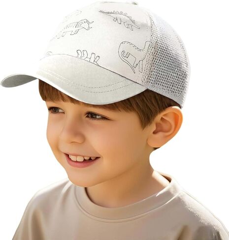 Boy's Girl's Outdoor Baseball Caps Cute Cartoon Graphic Print Lightweight Breathable Mesh Sun Hats Kids Playwear Caps 2-10Y in Saudi Arabia