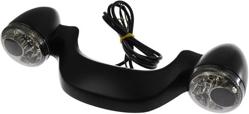 مؤشر ضوء إشارة الانعطاف LED متوافق مع Harley Touring Street Road Glide 10-13 14-23 كروم ورمادي in Kuwait