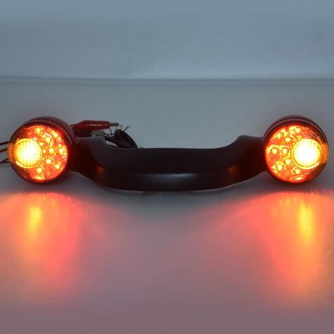 مؤشر ضوء إشارة الانعطاف LED متوافق مع Harley Touring Street Road Glide 10-13 14-23 كروم ورمادي in Kuwait