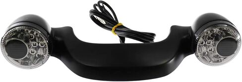 مؤشر ضوء إشارة الانعطاف LED متوافق مع Harley Touring Street Road Glide 10-13 14-23 كروم ورمادي in Kuwait