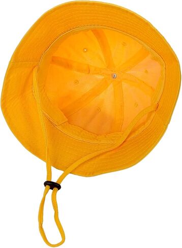 PURFUN Kids قبعة دلو صفراء مع شريط عاكس، الفتيات الصغيرات الأولاد تنفس القطن الناعم قبعة صياد المضادة للأشعة فوق البنفسجية حماية الشمس التخييم نزهة عطلة السفر الشاطئ قبعات Topee أغطية الرأس لمدة 3-6 سنوات in Saudi Arabia