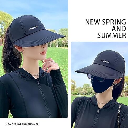 2 Pack UPF Sun Protection Baseball Hat for Men and Women, Lightweight Quick-Drying Waterproof Wide Brim Outdoor Sports Hat in Saudi Arabia