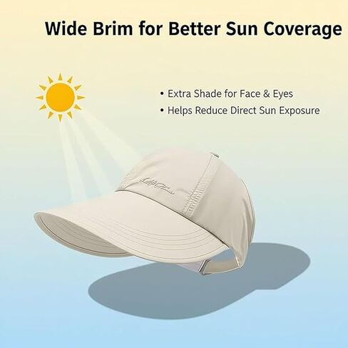 2 Pack UPF Sun Protection Baseball Hat for Men and Women, Lightweight Quick-Drying Waterproof Wide Brim Outdoor Sports Hat in Saudi Arabia