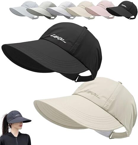2 Pack UPF Sun Protection Baseball Hat for Men and Women, Lightweight Quick-Drying Waterproof Wide Brim Outdoor Sports Hat in Saudi Arabia
