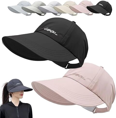 2 Pack UPF Sun Protection Baseball Hat for Men and Women, Lightweight Quick-Drying Waterproof Wide Brim Outdoor Sports Hat in Saudi Arabia