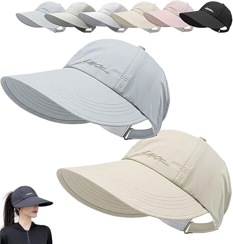 2 Pack UPF Sun Protection Baseball Hat for Men and Women, Lightweight Quick-Drying Waterproof Wide Brim Outdoor Sports Hat in Saudi Arabia