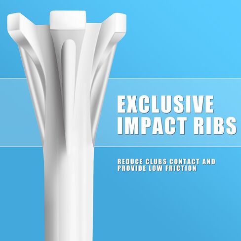 CHAMPKEY Advanced 5-Prong Plastic Golf Tees 120 or 100 Pack - 50% Ball Contact Surface Optimization with Longer Distance Performance Golf Tees Plastic in Kuwait