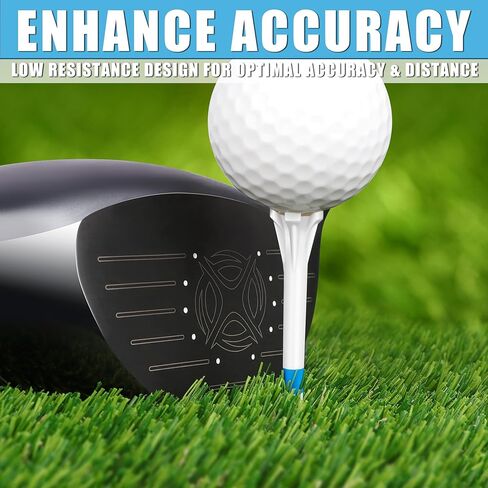 CHAMPKEY Advanced 5-Prong Plastic Golf Tees 120 or 100 Pack - 50% Ball Contact Surface Optimization with Longer Distance Performance Golf Tees Plastic in Kuwait